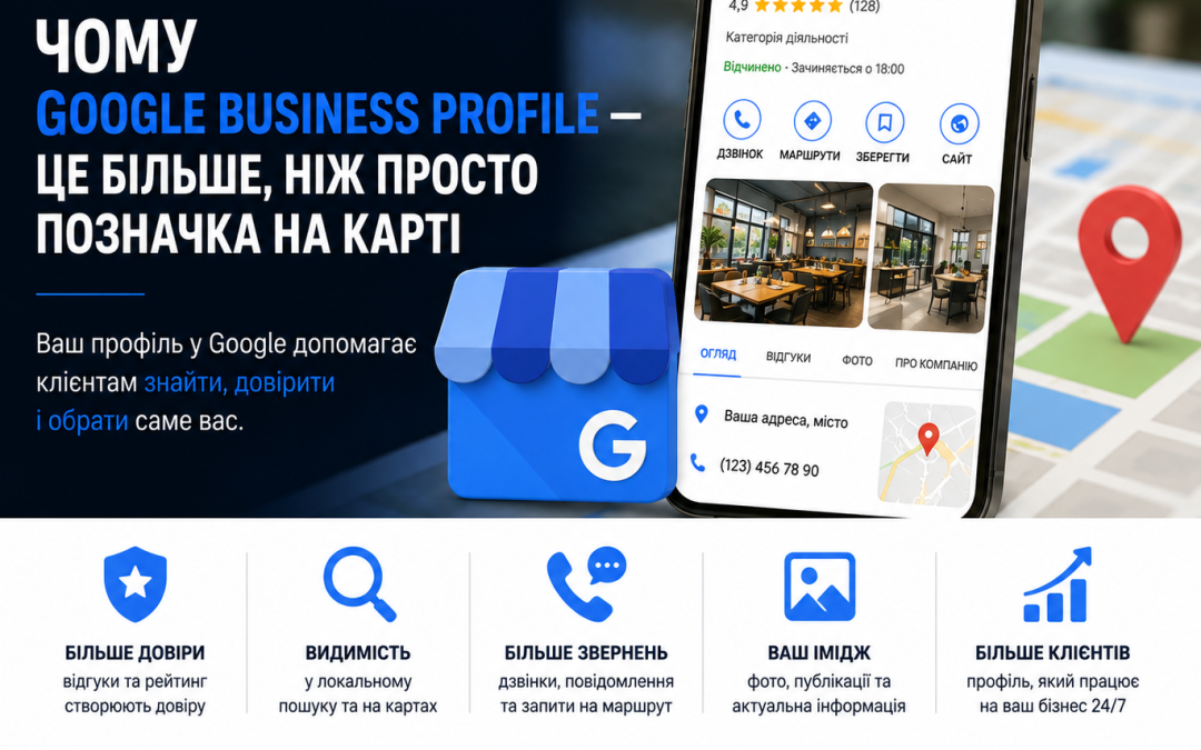 Чому Google Business Profile — це більше, ніж просто позначка на карті