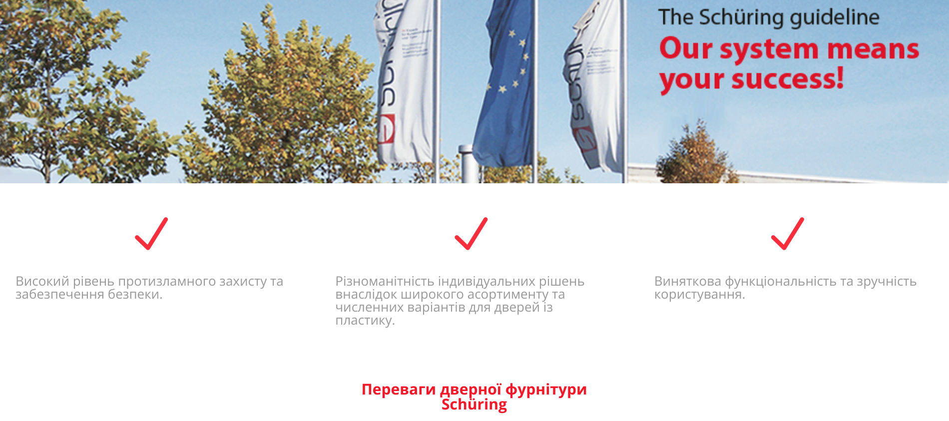 Schüring Україна — приклад сайту