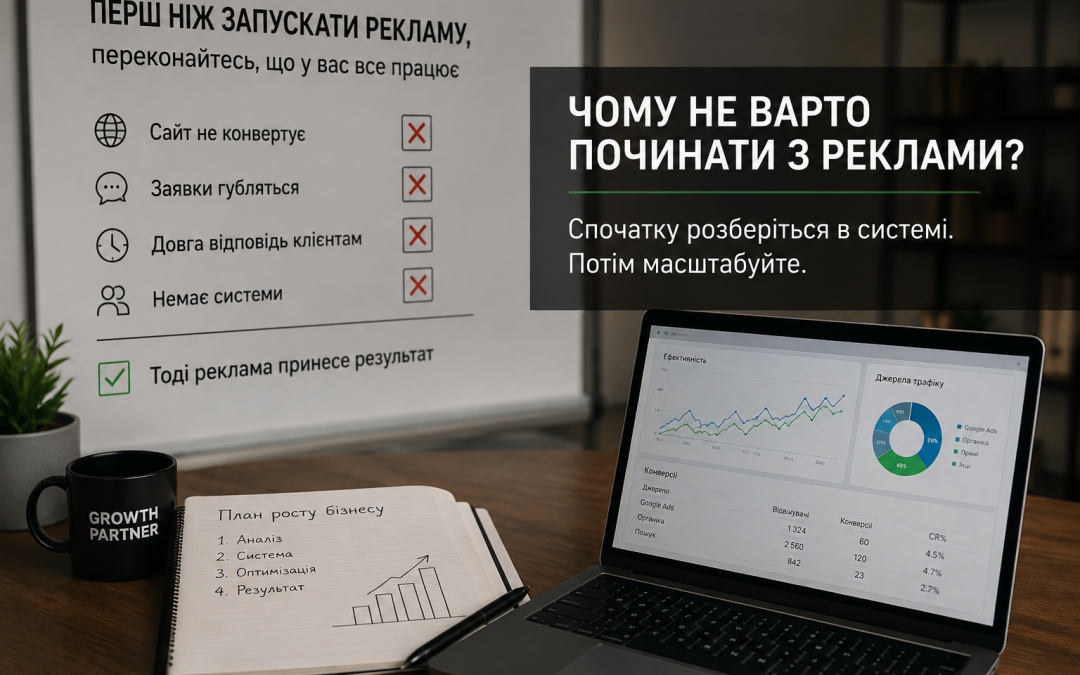 Чому не варто починати з реклами